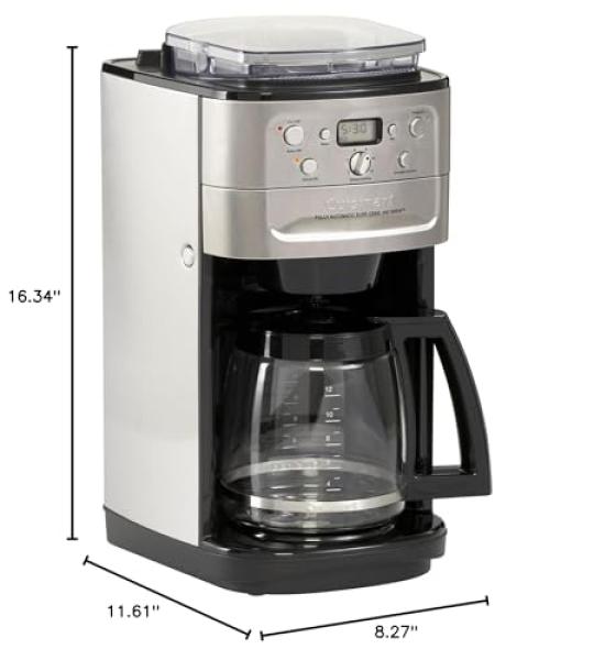 Cuisinart Grind & Brew 12 Cup Coffeemaker, Chrome