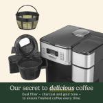 Cuisinart SS-GB1 Grind & Brew Plus - 12-Cup Coffee Maker with Single-Serve Option, Built-In Burr Grinder, 3 Cup Sizes - Black/Silver