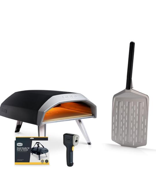 Ooni Koda 12 Gas Pizza Oven Bundle with Peel, Cover & Thermometer