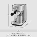 Breville Bambino Plus BES500DBL - Automatic Espresso Machine with Milk Frother, 3-Second Startup - Ideal for Lattes & Cappuccinos - Damson Blue