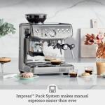 Breville Barista Express Impress BES876OLT - Bean-to-Cup Espresso Machine with Built-in Grinder - Olive Tapenade Limited Edition