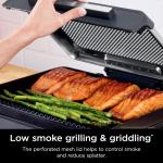 Ninja 14’’ Electric Griddle & Grill – 500°F Even Cooking, Nonstick, Dishwasher Safe – For Steak, Burgers, Pancakes – Silver (GR101)