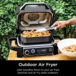 Ninja OG701 Woodfire Electric Grill & Smoker – 7-in-1 Pellet Grill, Air Fryer – Portable, Grey (Renewed)"