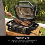 Ninja OG701 Woodfire Electric Grill & Smoker – 7-in-1 Pellet Grill, Air Fryer – Portable, Grey (Renewed)"