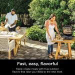Ninja OG701 Woodfire Electric Grill & Smoker – 7-in-1 Pellet Grill, Air Fryer – Portable, Grey (Renewed)"