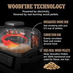 Ninja OG751BRN Woodfire Pro 7-in-1 Outdoor Grill & Smoker Bundle, Grey